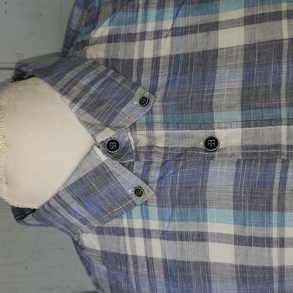 Weatherproof Plaid Button Down Short Sleeve Shirt - Picture 13 of 13